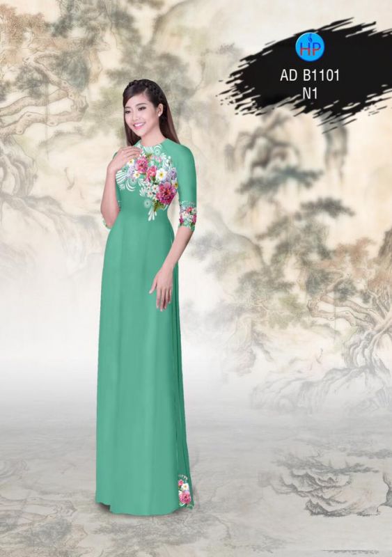 Vải áo dài hoa chùm