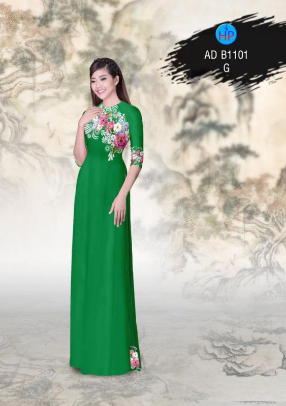 Vải áo dài hoa chùm