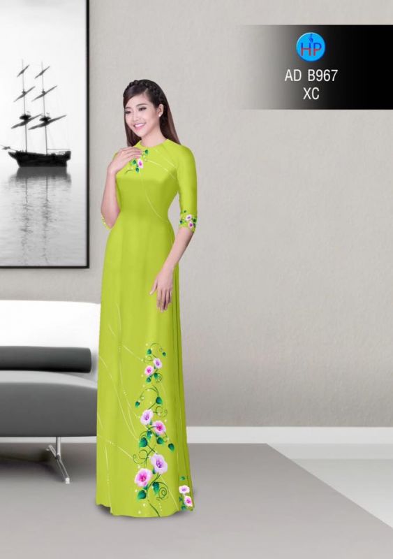 Vải áo dài hoa dây Vải áo dài hoa dây