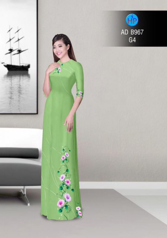 Vải áo dài hoa dây Vải áo dài hoa dây