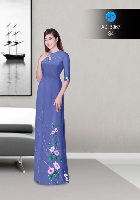 Vải áo dài hoa dây Vải áo dài hoa dây