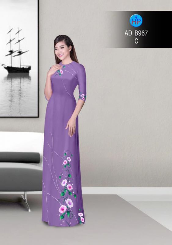 Vải áo dài hoa dây Vải áo dài hoa dây