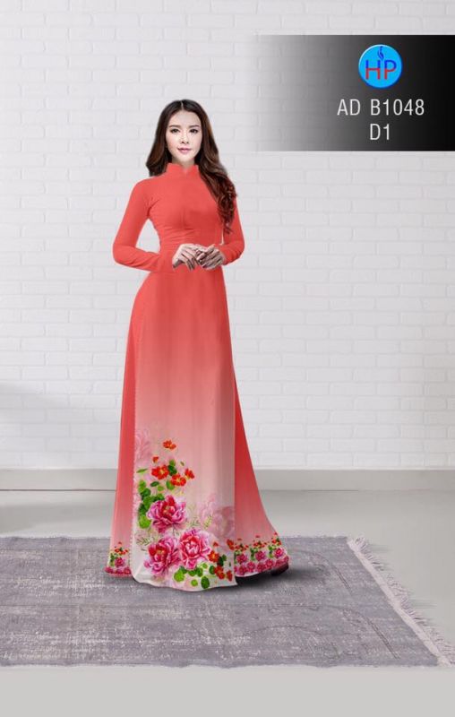 Vải áo dài hoa hồng dây