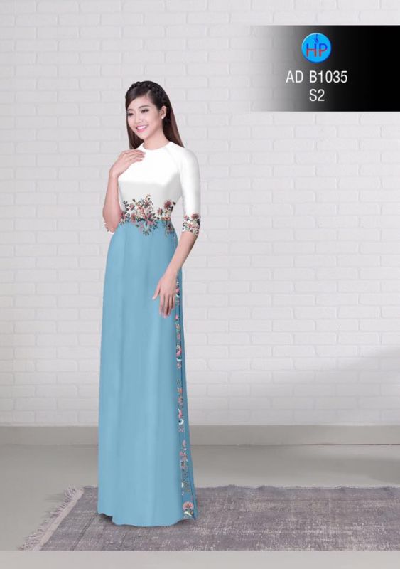 Vải áo dài hoa văn ngang eo Vải áo dài hoa văn ngang eo