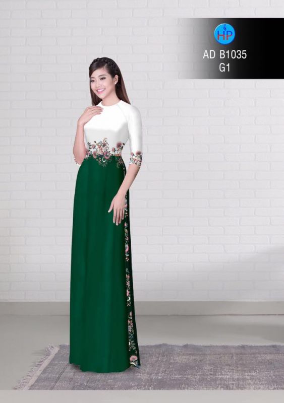 Vải áo dài hoa văn ngang eo Vải áo dài hoa văn ngang eo