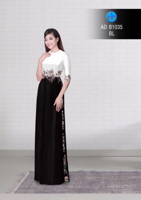 Vải áo dài hoa văn ngang eo-DT 3220