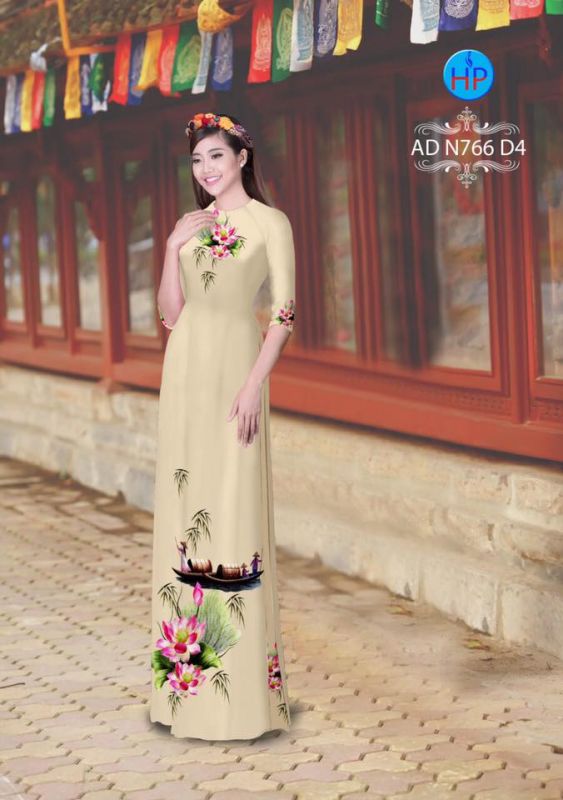 Vải áo dài phong cảnh
