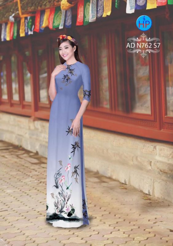 Vải áo dài phong cảnh