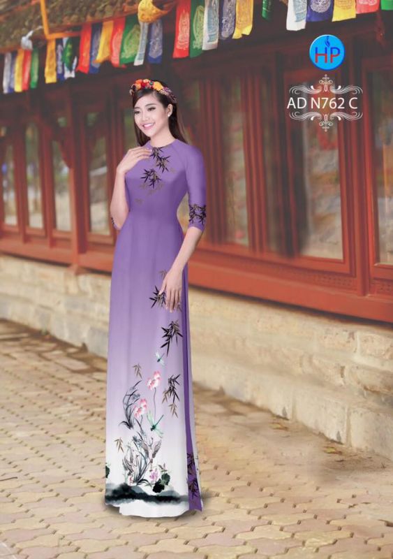 Vải áo dài phong cảnh
