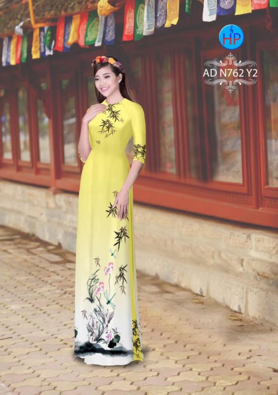 Vải áo dài phong cảnh
