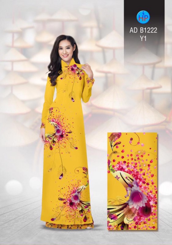 Vải áo dài chim Công