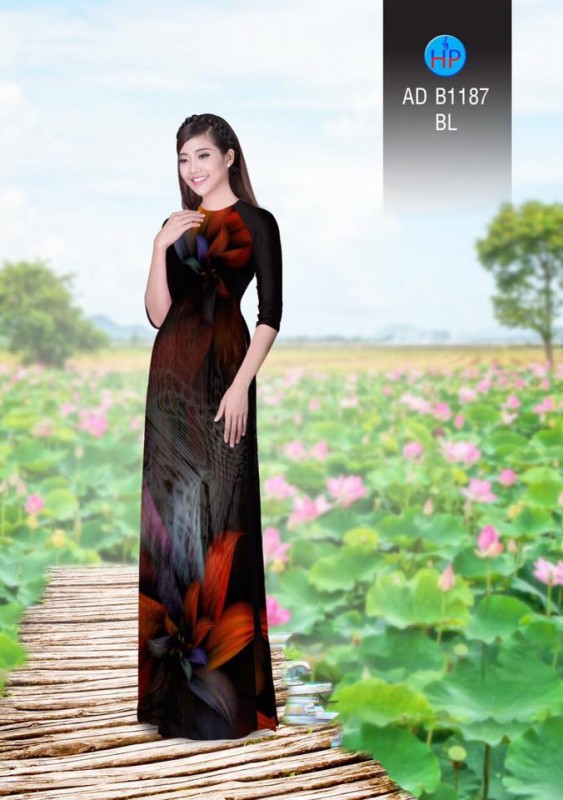 Vải áo dài hoa 3D Vải áo dài hoa 3D