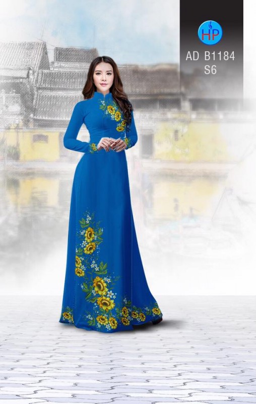 Vải áo dài hoa hướng dương