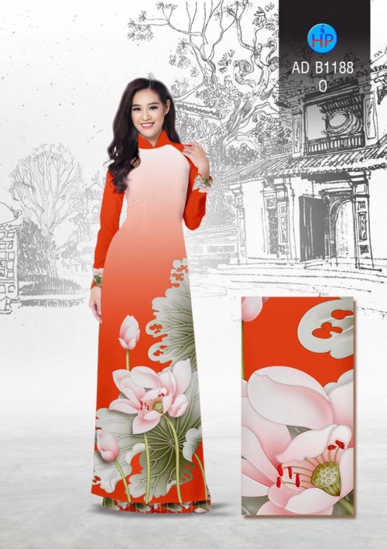 Vải áo dài hoa Sen Vải áo dài hoa Sen