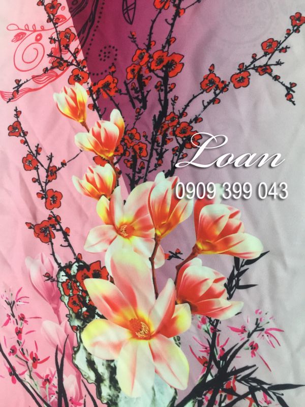 Vải áo dài hoa dây