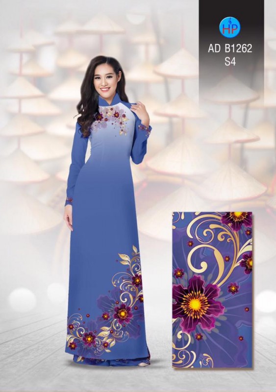 Vải áo dài hoa quý phái
