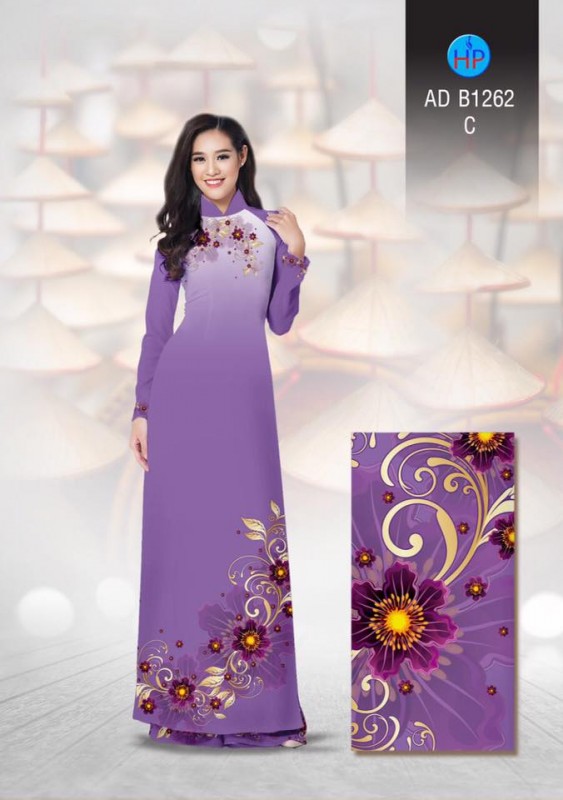 Vải áo dài hoa quý phái