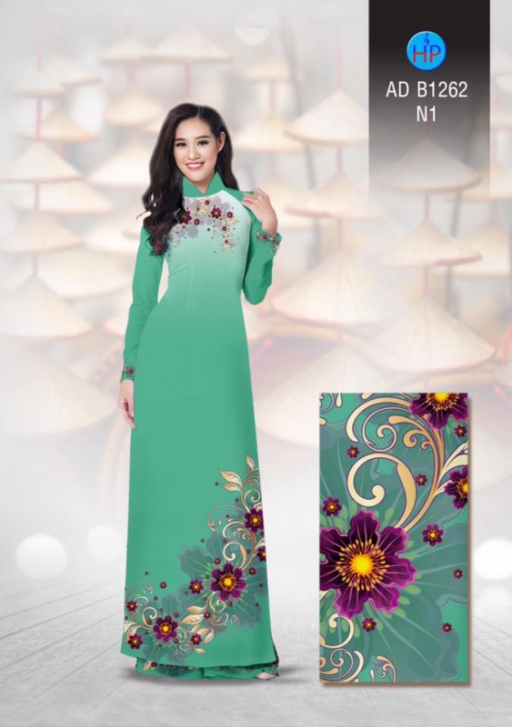 Vải áo dài hoa quý phái