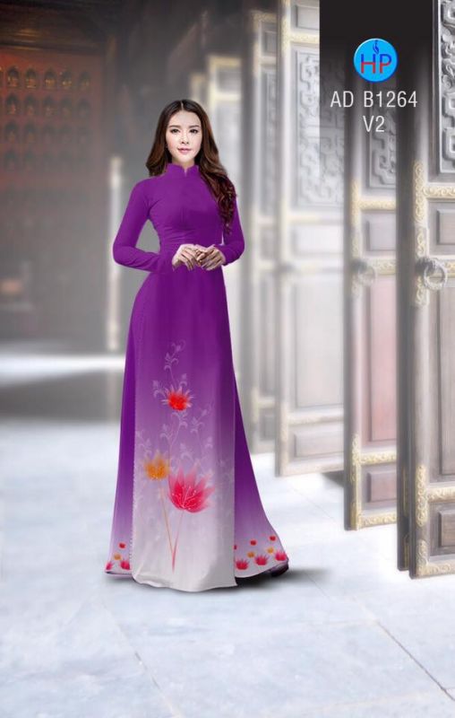 Vải áo dài hoa Sen 3D Vải áo dài hoa Sen 3D