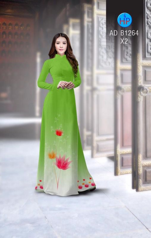 Vải áo dài hoa Sen 3D Vải áo dài hoa Sen 3D