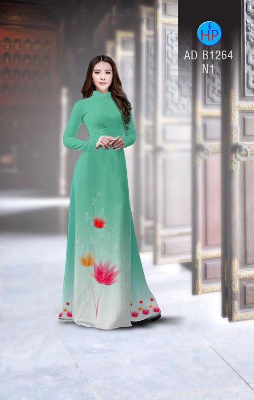 Vải áo dài hoa Sen 3D Vải áo dài hoa Sen 3D
