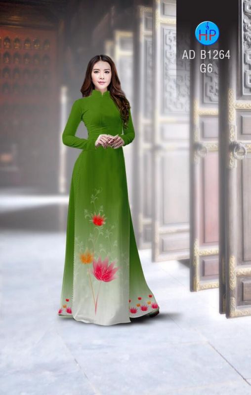 Vải áo dài hoa Sen 3D Vải áo dài hoa Sen 3D