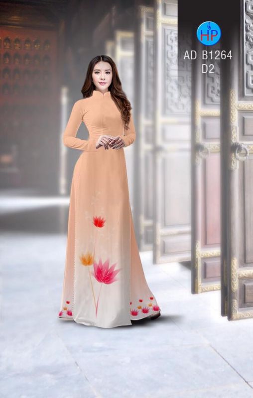 Vải áo dài hoa Sen 3D Vải áo dài hoa Sen 3D