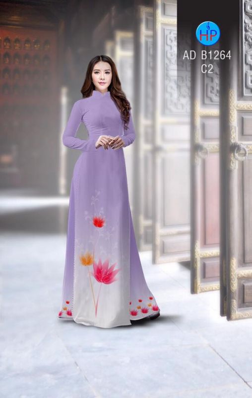 Vải áo dài hoa Sen 3D Vải áo dài hoa Sen 3D