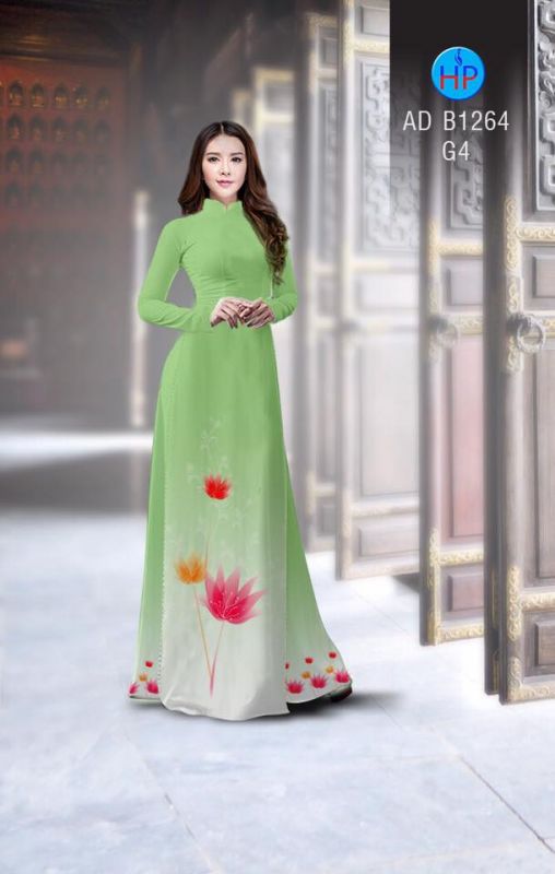 Vải áo dài hoa Sen 3D Vải áo dài hoa Sen 3D