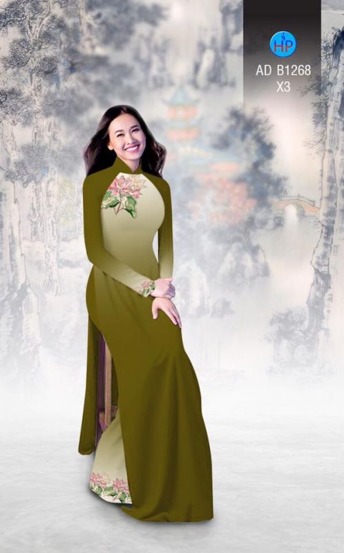 Vải áo dài hoa Sen