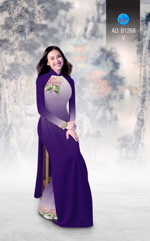 Vải áo dài hoa Sen