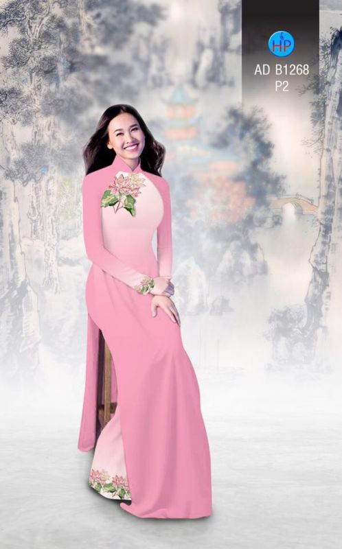 Vải áo dài hoa Sen