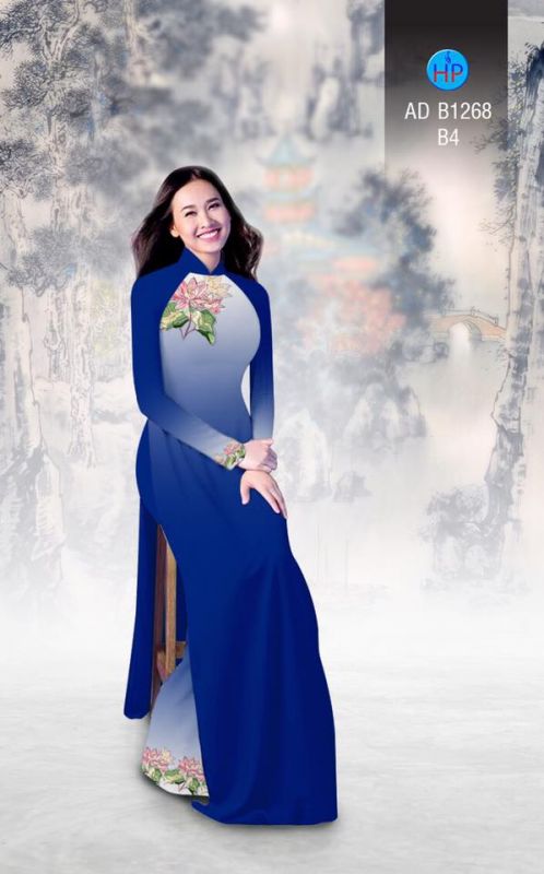Vải áo dài hoa Sen