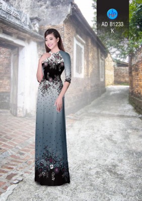 Vải áo dài hoa văn trên dưới-DT 3328
