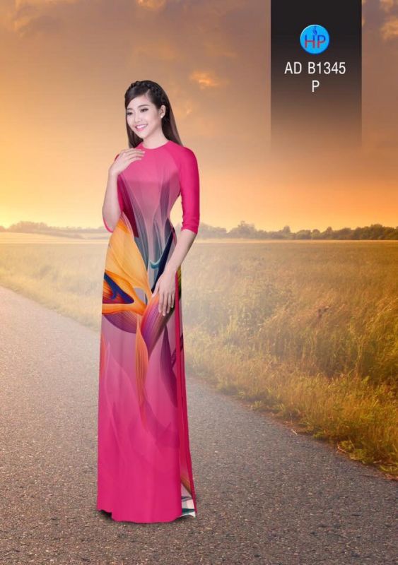 Vải áo dài hoa lập thể`