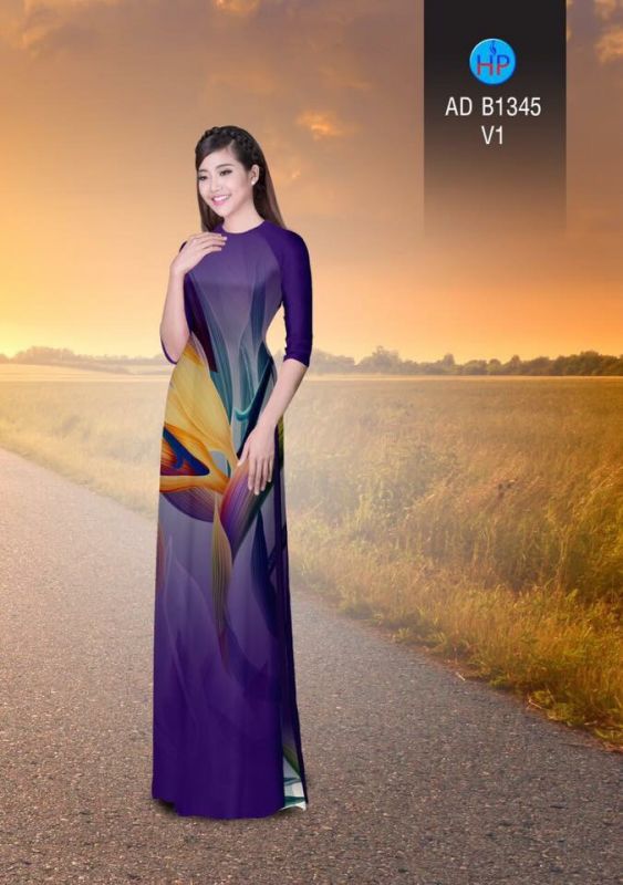Vải áo dài hoa lập thể`
