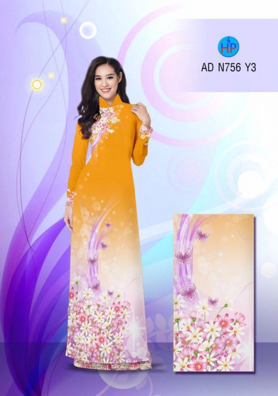 Vải áo dài hoa dây lấp lánh Vải áo dài hoa dây lấp lánh
