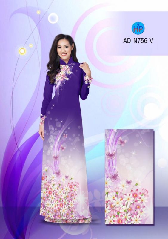 Vải áo dài hoa dây lấp lánh Vải áo dài hoa dây lấp lánh