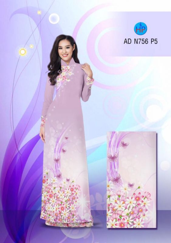 Vải áo dài hoa dây lấp lánh Vải áo dài hoa dây lấp lánh
