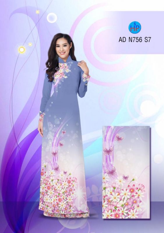 Vải áo dài hoa dây lấp lánh Vải áo dài hoa dây lấp lánh