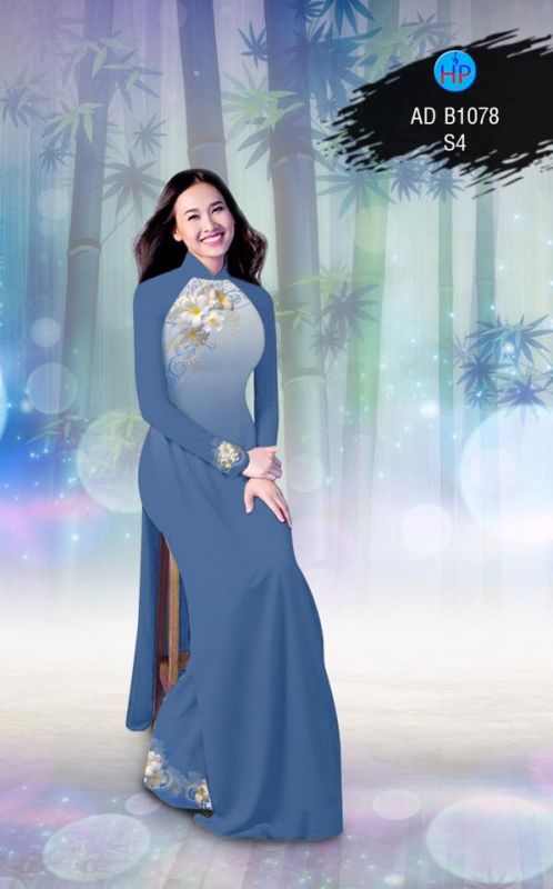 Vải áo dài hoa Sứ trắng