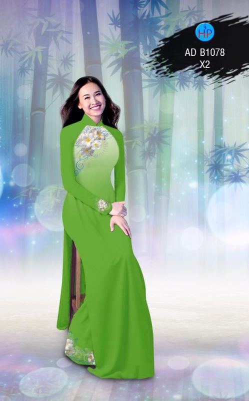 Vải áo dài hoa Sứ trắng
