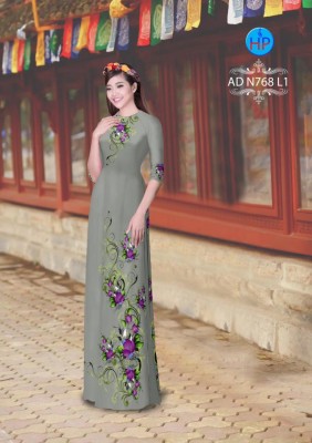 Vải áo dài hoa dây-DT 3341