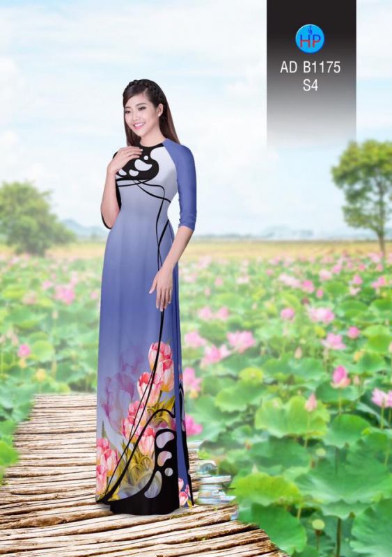 Vải áo dài hoa độc đáo