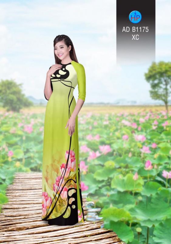 Vải áo dài hoa độc đáo