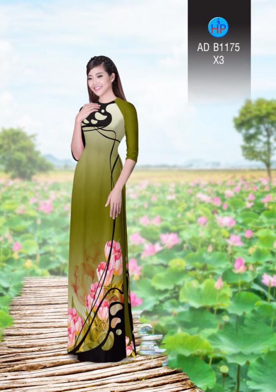 Vải áo dài hoa độc đáo