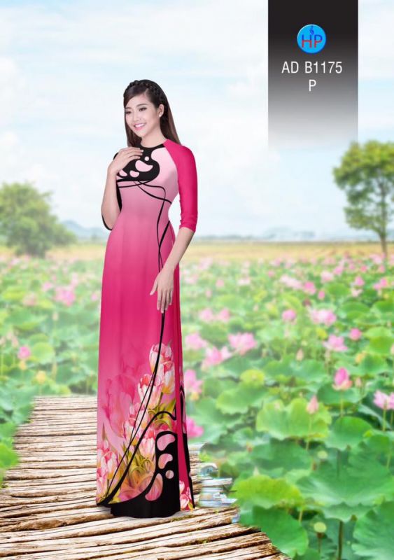 Vải áo dài hoa độc đáo