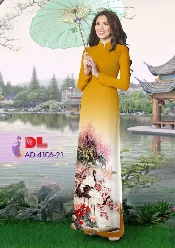 Vải áo dài chim cảnh