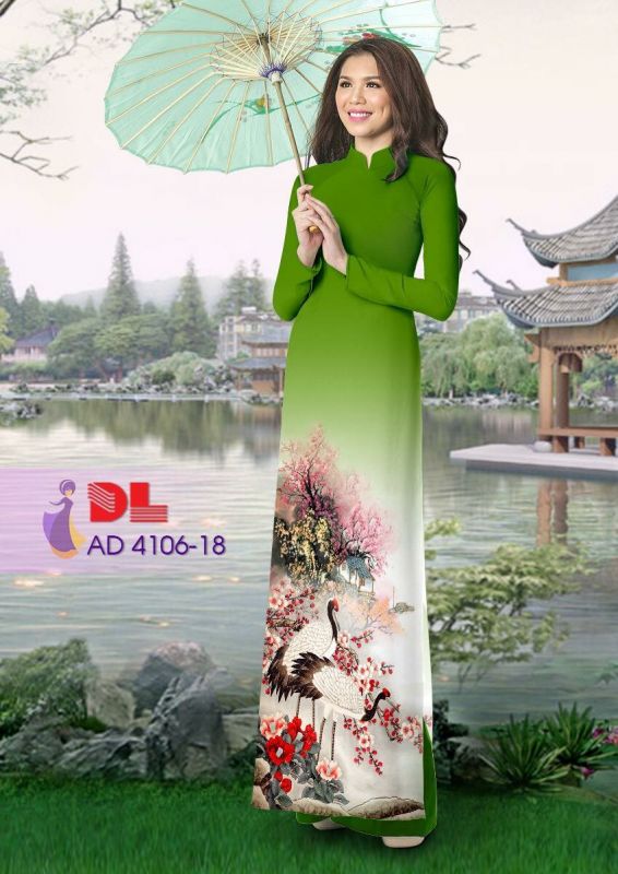 Vải áo dài chim cảnh
