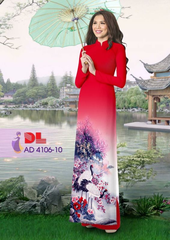 Vải áo dài chim cảnh